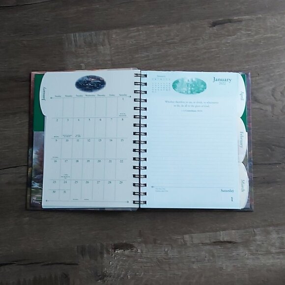 THOMAS Kinkade Studios 2022 Engagement Calendar With Scripture - Picture 5 of 5